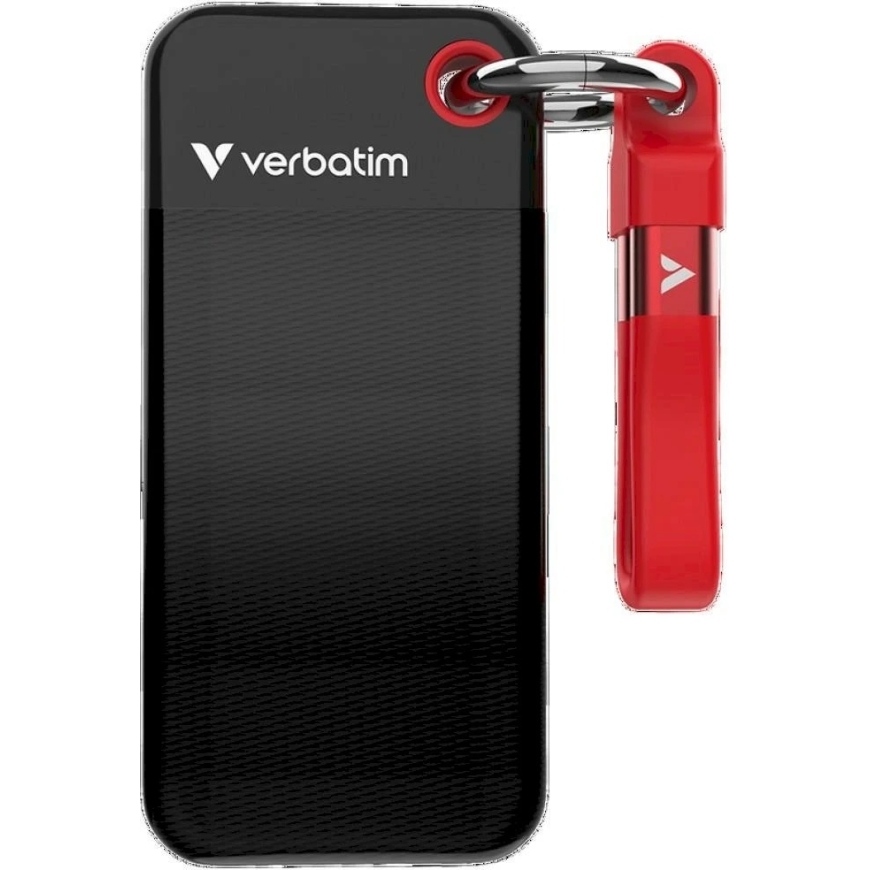 Verbatim Pocket SSD 128GB USB-C 3.2 gen.2 musta-punainen 32434 – 4