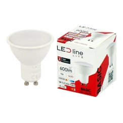 LED spuldze GU10 230 V 7 W 120 degrees 581 lm neitrali balta LEDOM