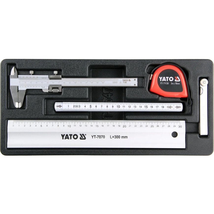 YATO Rinkinys MATAVIMO ĮRANKIAI 5 vnt. SPINTELĖS Įdėklas YT-55474 – 2