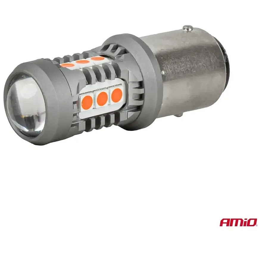 LED bulbs standard bay15d p21/5w 3030 15smd red 12v 24v amio-05004 – 3