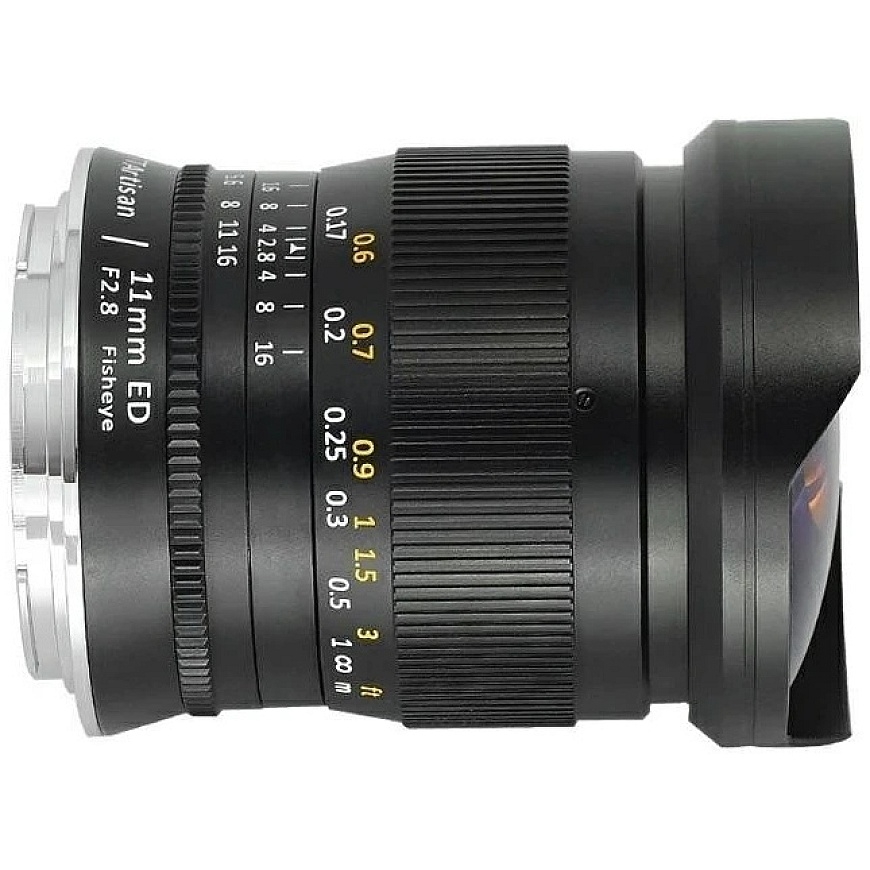 Kameros Objektyvas - TTArtisan 11mm F2.8 Fisheye Objektyvas, 180° Matymo Kampas, Metalinė Korpusas, Juoda – 4