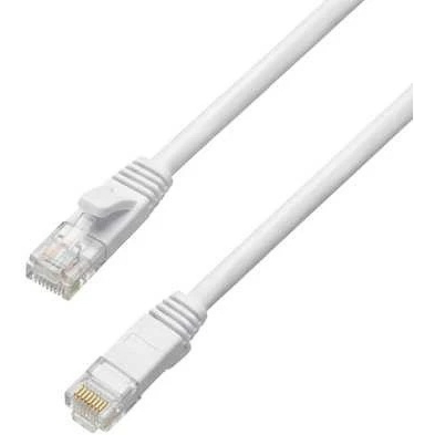 Spacetronik RJ45 CAT 6a U/UTP AWG32 plokščias baltas kabelis 5 m