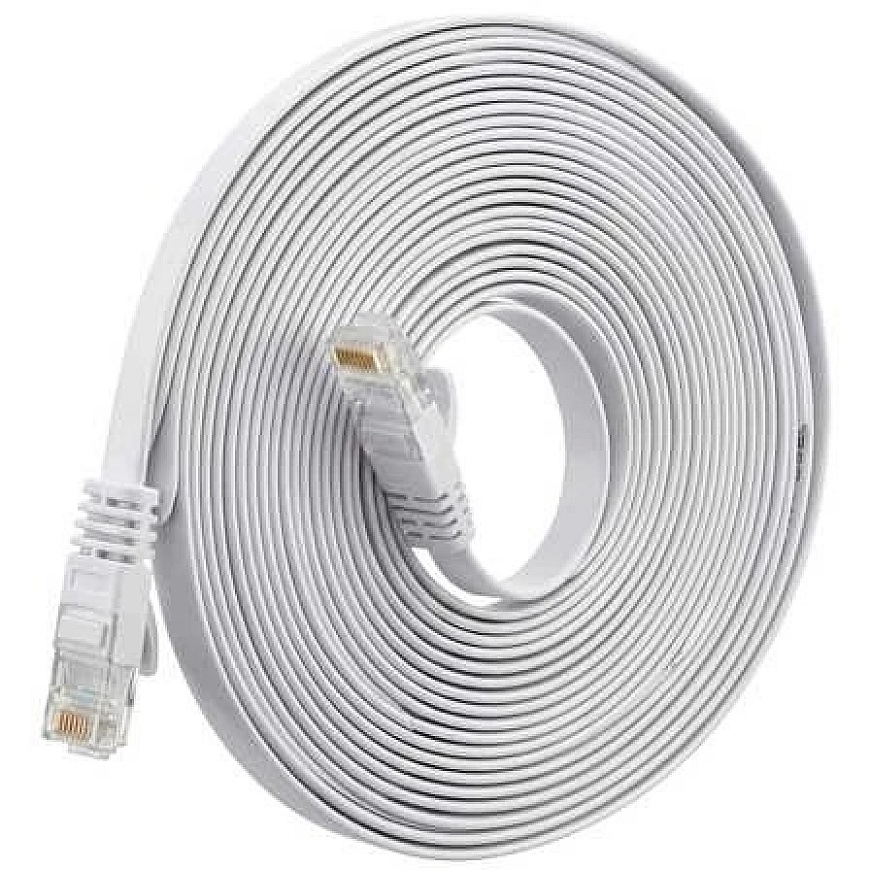 Spacetronik RJ45 CAT 6a U/UTP AWG32 plakanā balta kabeļa 5 m – 3