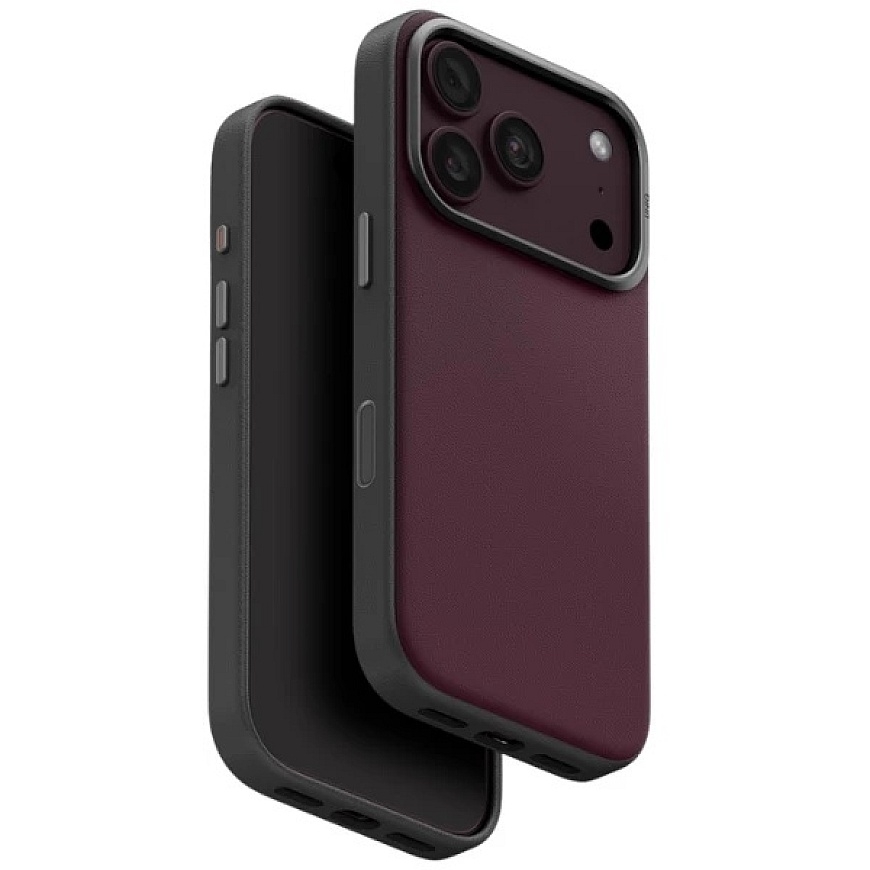 UNIQ Lyden DS Case for iPhone 18 Pro / 17 Pro with Magclick Charging Function, Burgundy Color – 2