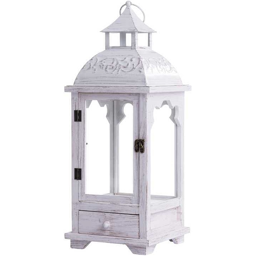Myhome Lampion Baltas Cubby 20 x 20 x 53 cm MY HOME