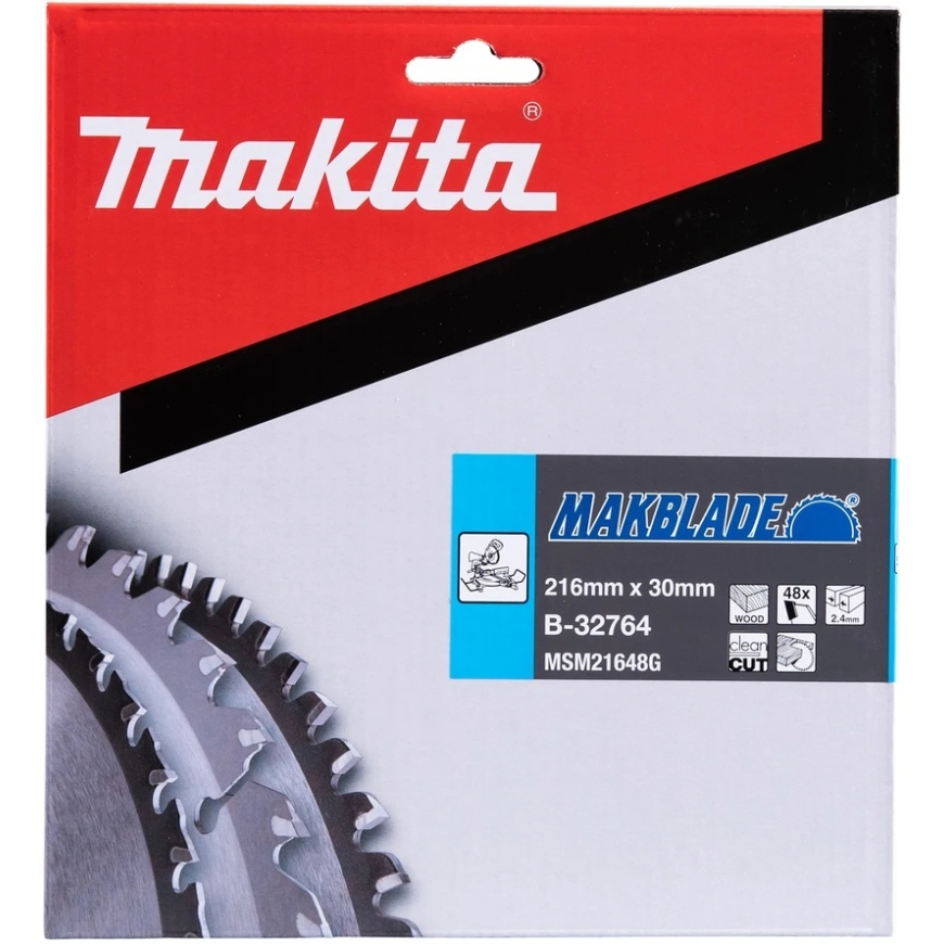 Makita T.C.T. pjūklas MAKBLADE 216X2.4X30mm 5° T48 T.C.T. pjūklas MAKBLADE 216X2.4X30mm 5° T48 T.C.T. pjūklas MAKBLADE 216X2.4X3 – 3