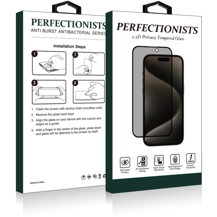 LCD protective glass 2.5D Privacy Perfectionists Samsung S741 S26 FE black