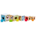 Woody 95005 Eco Wooden Sorting Game with Pictures and Numbers (10 pcs) for Children Aged 3 and Up (10.6x41 cm)