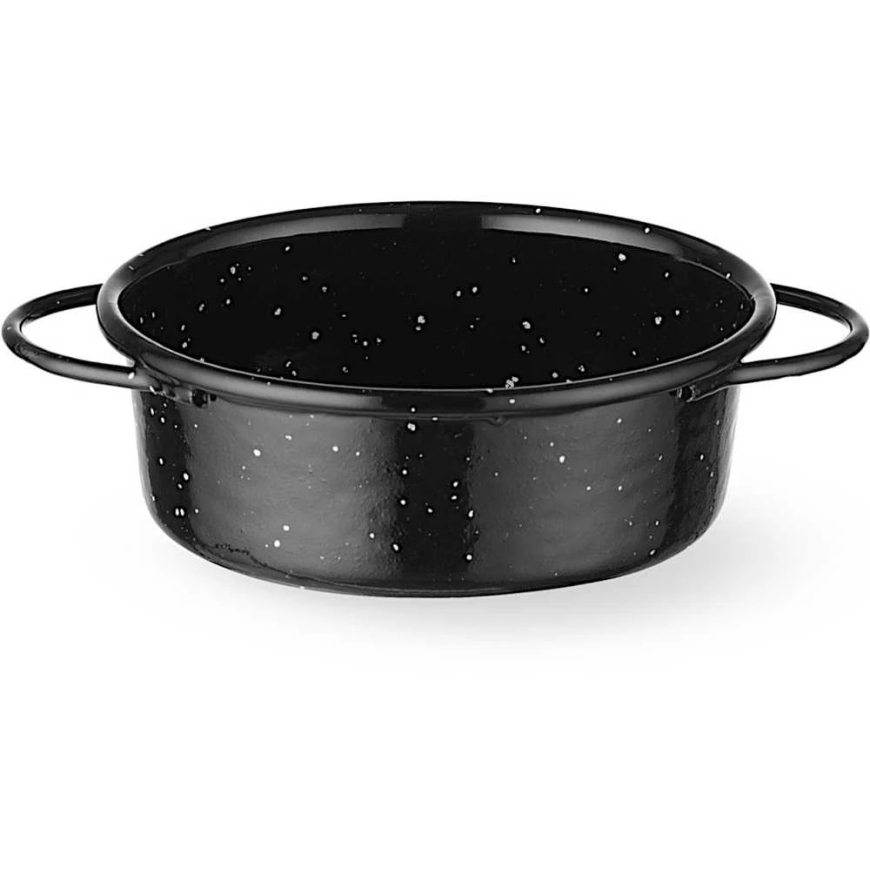 Hendi Pyöreä Emaloitu Pannu Kahvoilla, halkaisija 100x40 mm