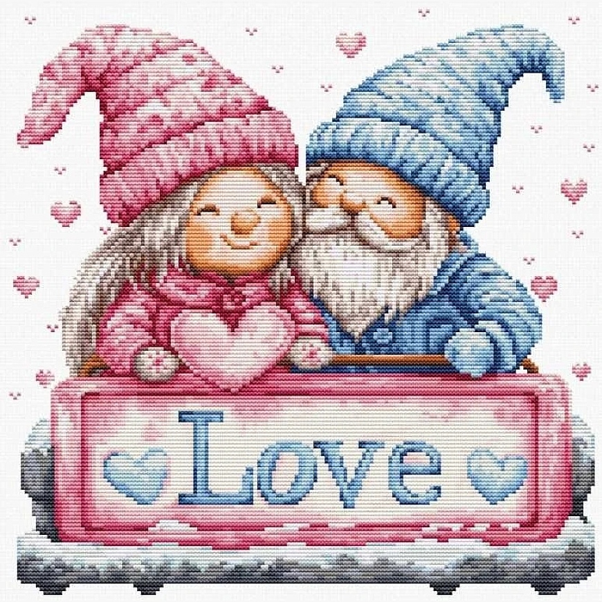 luca S Cross-Stitch Kit "Winter Love" 25 x 25 cm SB1443 – 2