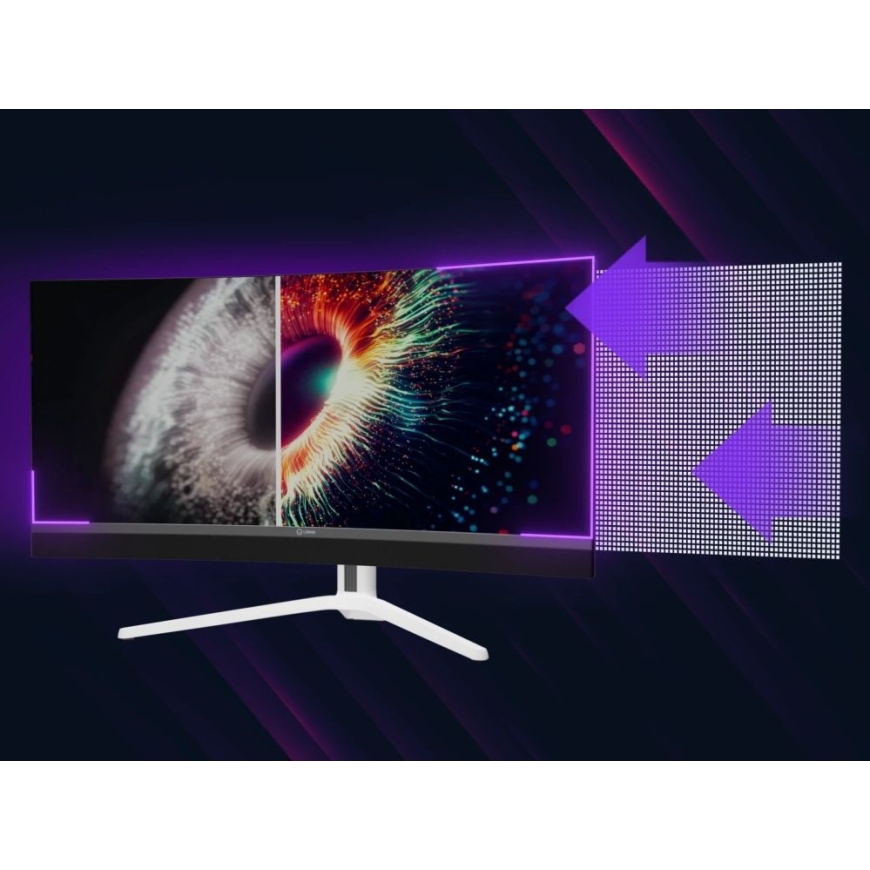 LORGAR 34MP1 UWQHD MiniLED игровой монитор Pro 34'' (3440*1440) VA изогнутый черный/молочно-серый