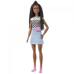 Mattel - Barbie-nukke, päällä ruudullinen toppi ja asusteet