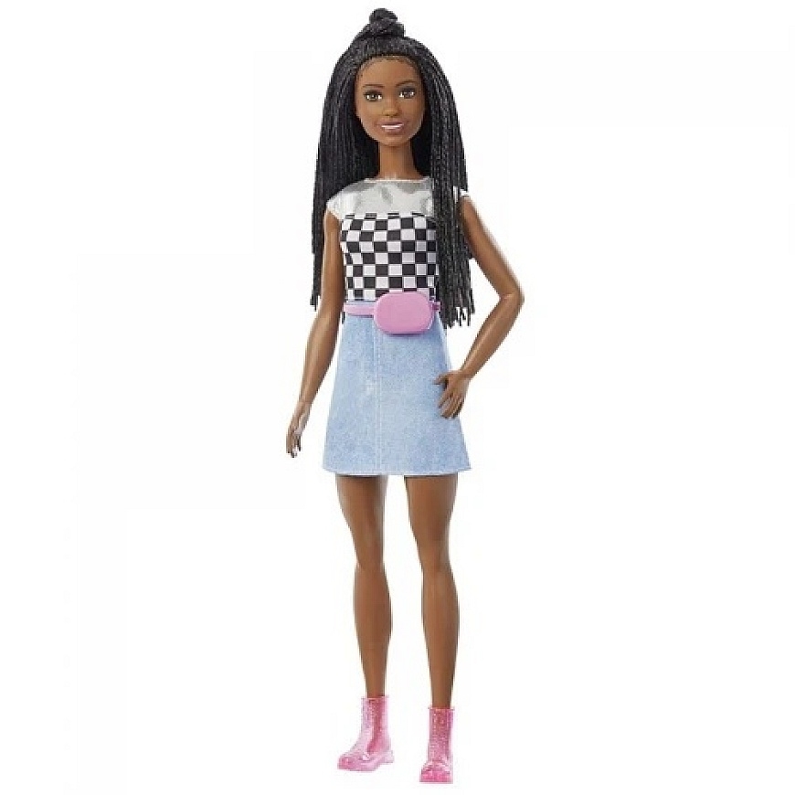 Mattel - Barbie-nukke, päällä ruudullinen toppi ja asusteet