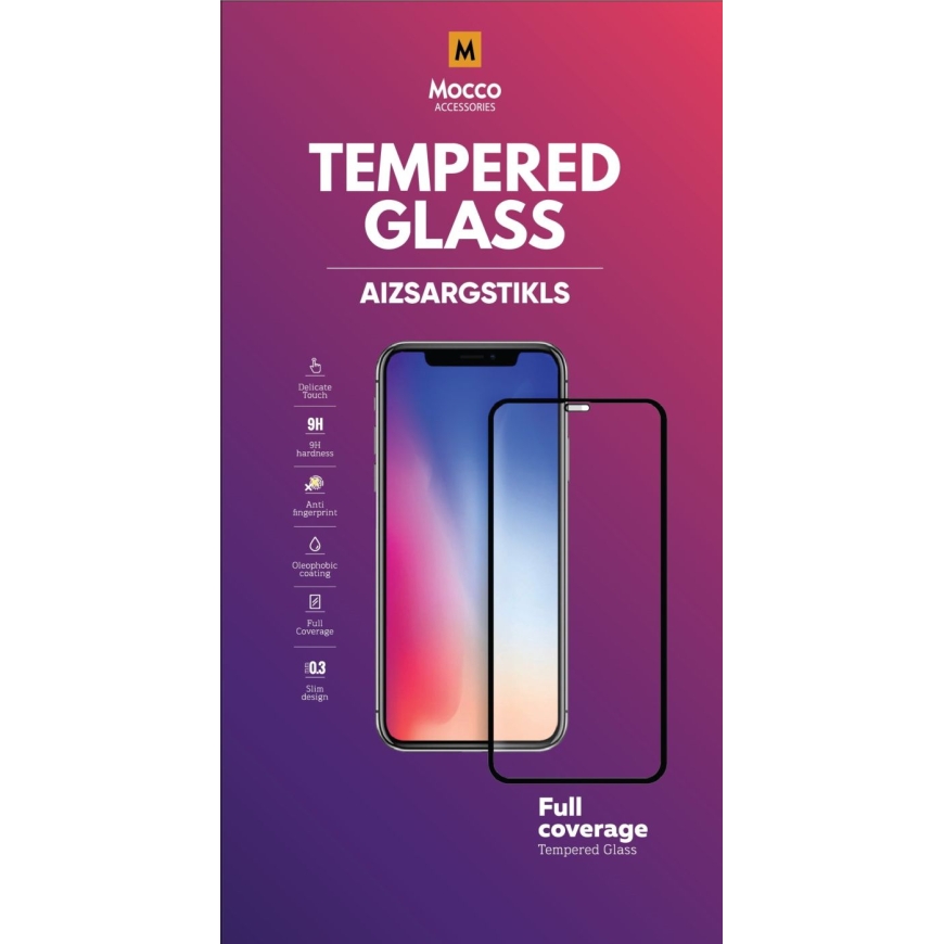 Mocco Full Face / Full Glue Tempered Glass Aizsargstikls Pilnam Ekrānam Samsung Galaxy Xcover 5 Melns (4752168104002)