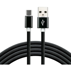 USB-C Charging Cable - everActive CBS-1.5CB, Fast Charging 3A, Data Transfer 480 Mbps, Black