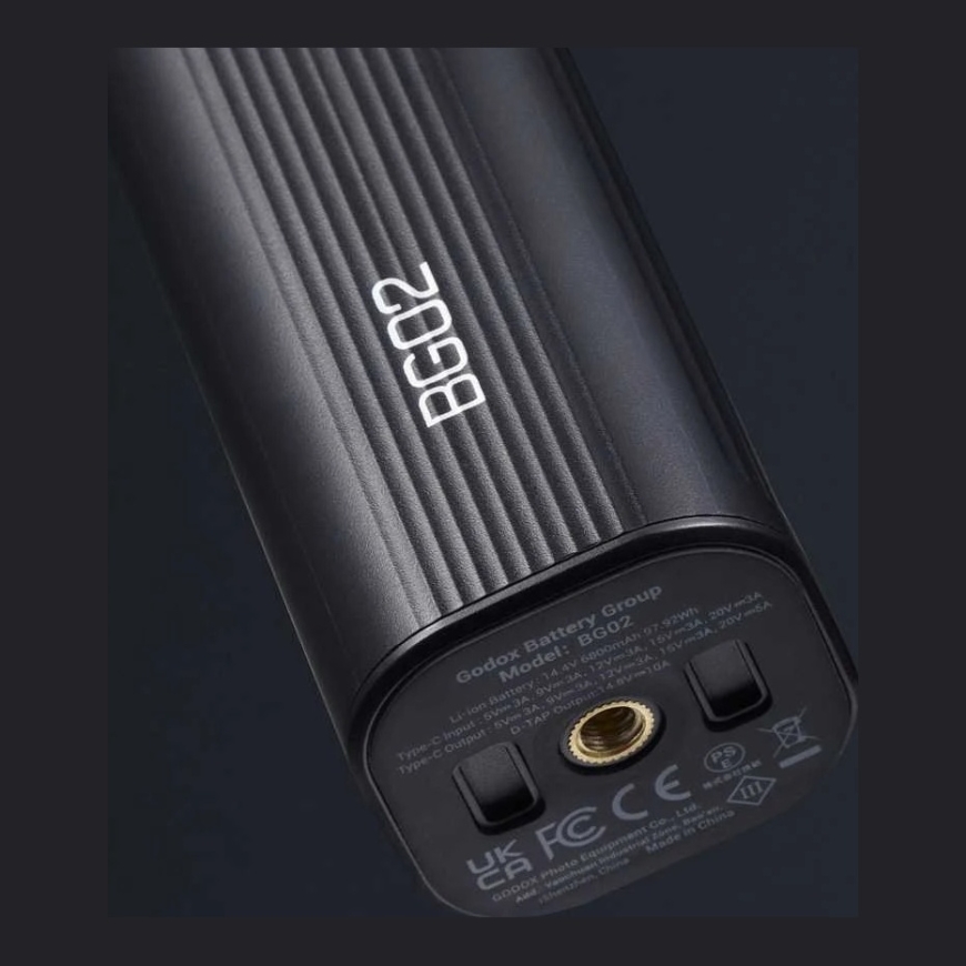 Kaamera akuhoidik - Godox BG02 95 Wh USB C D-Tap 160° kallutatav pea – 3