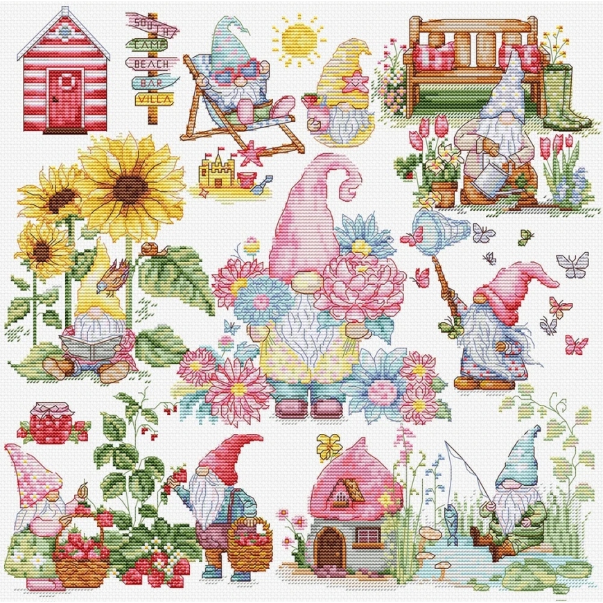 luca S Embroidery Set "Gnome Story" 30 x 30 cm SB7060 – 2