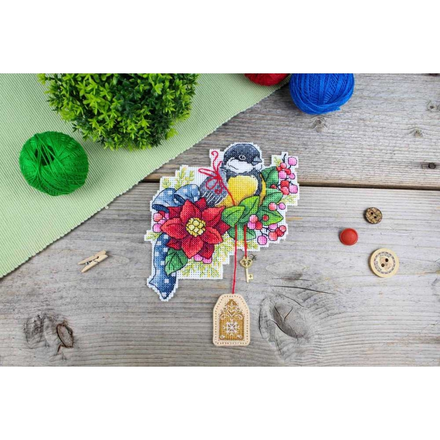 Beldizart Ristpistesuurimise komplekt "Pidulik sinikael" 14x13 cm SR-1132 – 2