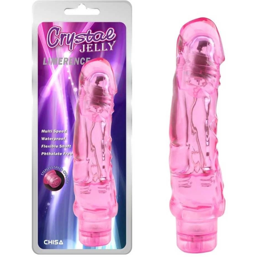 Crystaljelly Vibraattori realistinen peniksen ulkonema 21 cm