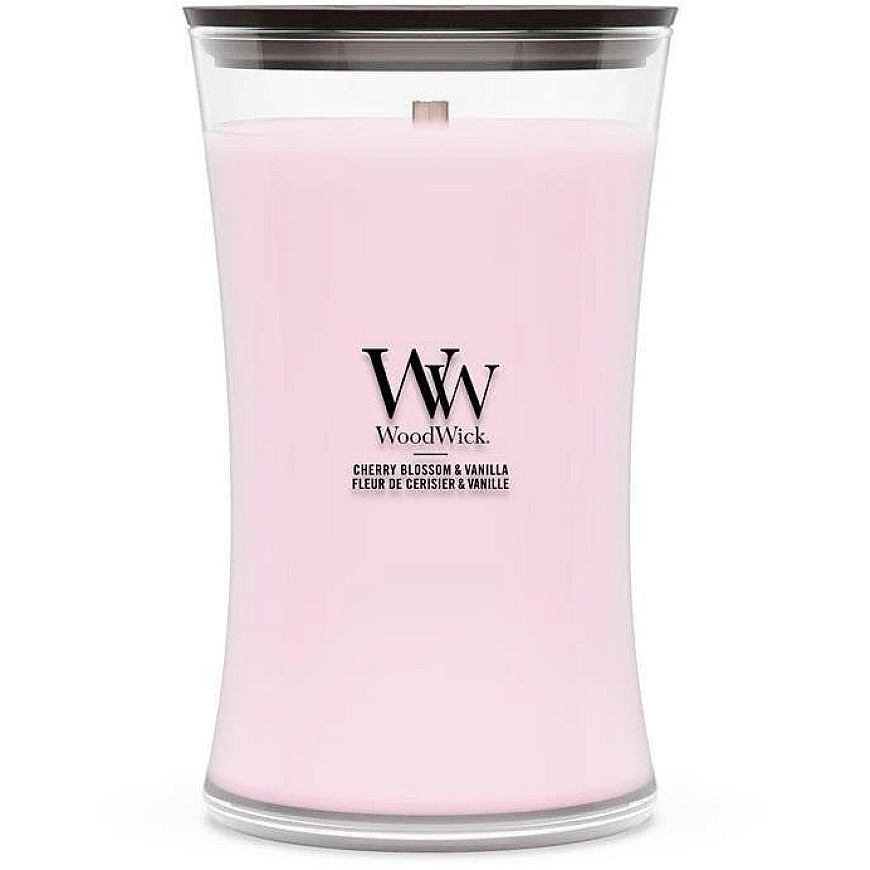 WoodWick ķiršu ziedu un vaniļas smaržas produkts 609,5 g – 3