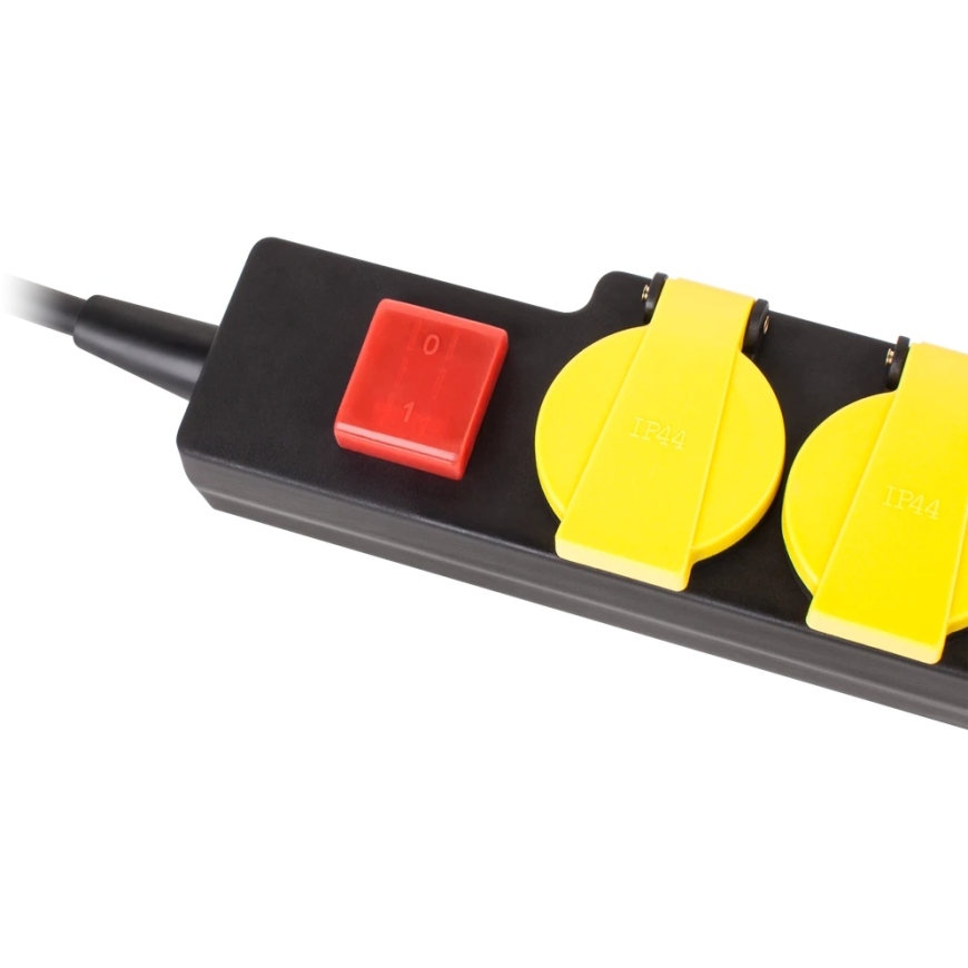Rebel pagarinātājs ar slēdzi, 3 m, 5 ligzdas (IP 44) – 4