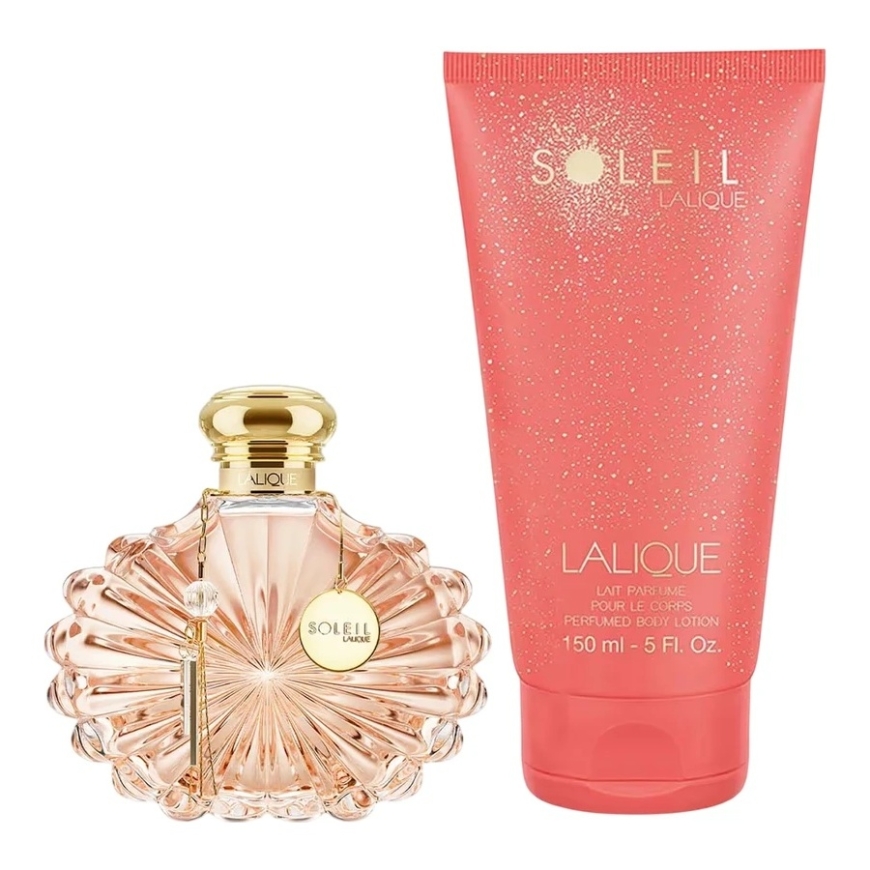 Lalique-setti: Soleil Eau De Parfum naisille, 100 ml + Soleil kosteuttava vartalovoide, 150 ml