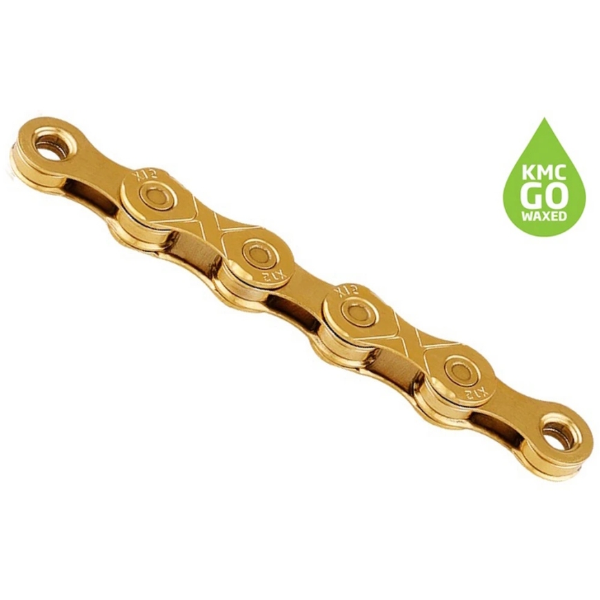 KMC X12 Ti-N Gold Chain 12-speed 126 links Waxed – 3