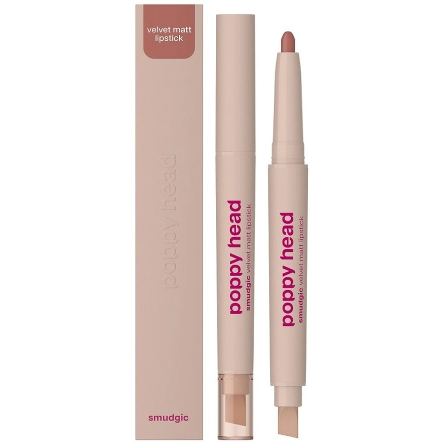 Помада "Poppy Head Smudgic Matte" с матовым эффектом для губ 03 "Dusky Allure", 0,85 г – 2