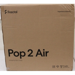 IŠPARDAVIMAS. Pop 2 Air, Juoda Solid | Dėklas | Pop 2 Air | ATX | Juoda Solid | PAŽEISTA PAKUOTĖ, BRAIZMAS ŠONE