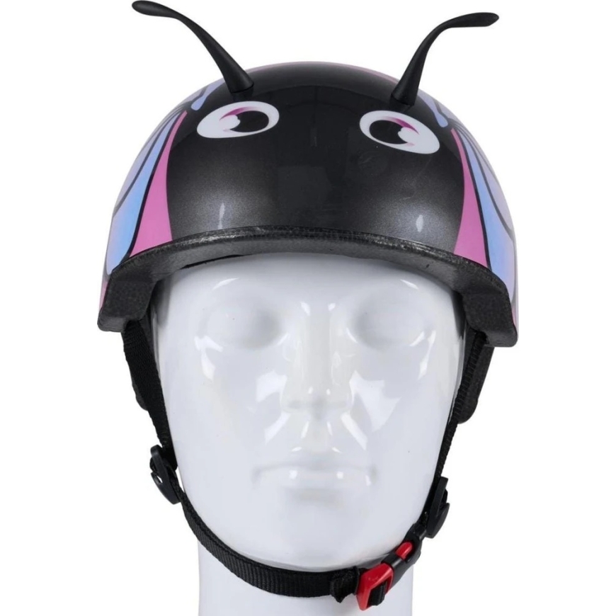 No Fear kids' bicycle helmet (48-52 cm) - pink with butterflies – 5