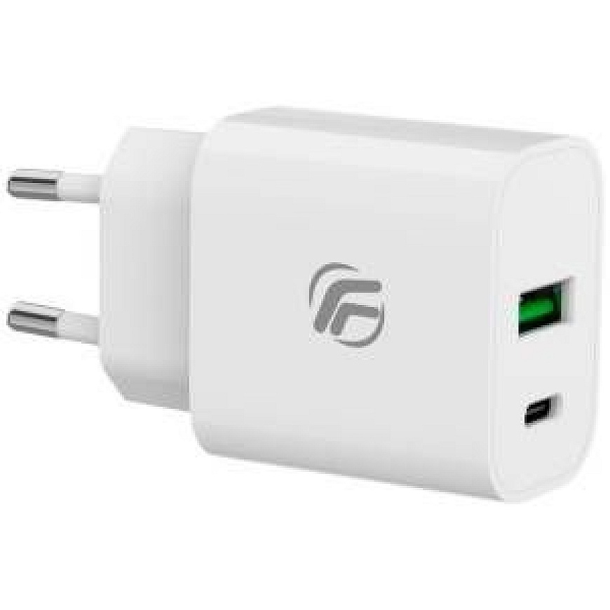 Yhteensopiva USB-A + USB-C laturi 20W Fast Charge Fenner Tech 8058150348024 (8058150348024)