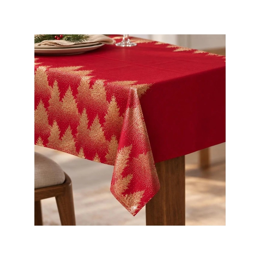 Atmosphera Rectangular Tablecloth, Christmas Tree Pattern, 140 x 240 cm – 5