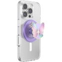 PopSockets Emaljas Taureņu Prism MagSafe tālruņa turētājs un statīvs, lavandas krāsā PopSockets Emaljas Taureņu Prism MagSafe tālruņa turētājs un statīvs, lavandas krāsā