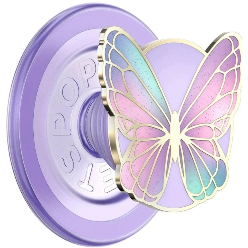 PopSockets Emaljibutterfly Prism MagSafe telefonihoidja ja alus, lavendlivärvi – 4
