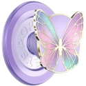 PopSockets Enamel Butterfly Prism MagSafe telefono laikiklis ir stovas, levandų spalvos PopSockets Enamel Butterfly Prism MagSafe telefono laikiklis ir stovas, levandų spalvos