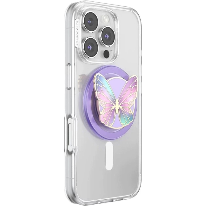 PopSockets Enamel Butterfly Prism MagSafe держатель и подставка для телефона, цвет лаванды – 5