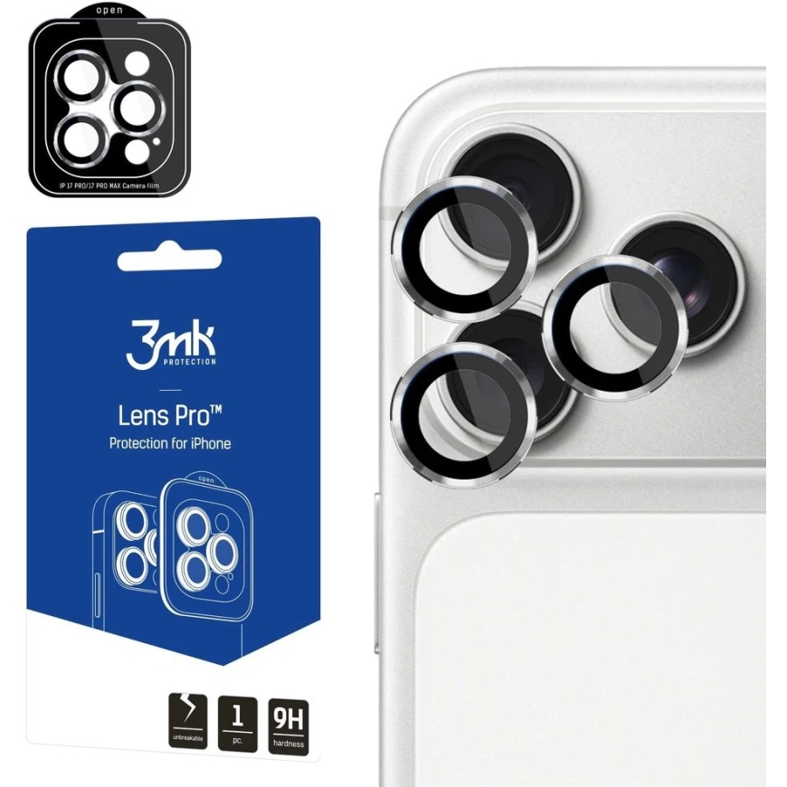 Apple iPhone 18 Pro /18 Pro Max - 3mk Objektīva Aizsardzība Pro Sudraba