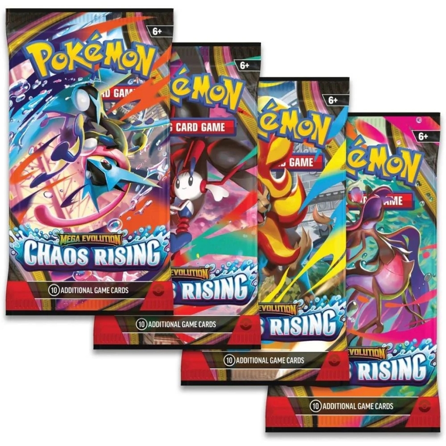 Pokémon TCG Mega Evolution: Chaos Rising papildymo paketas – 10 kortų – 4