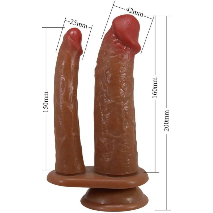 PRETTY LOVE - Dvigubas dildo Hulbert 6.9" 7 funkcijos – 3