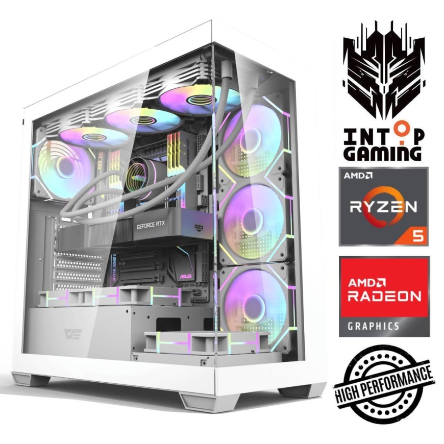 INTOP Ryzen 5 7500F 16GB DDR5 1TB SSD M.2 NVME+2TB RX9060XT 16GB no-OS