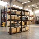 5 plauktu statīvs 2x 150x75x30 Spacetronik SPG150 5 plauktu statīvs 2x 150x75x30 Spacetronik SPG150