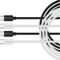 Verbatim Sync & Charge USB-C to C Essentials 60W Cable Black / White 2 pcs. 32391