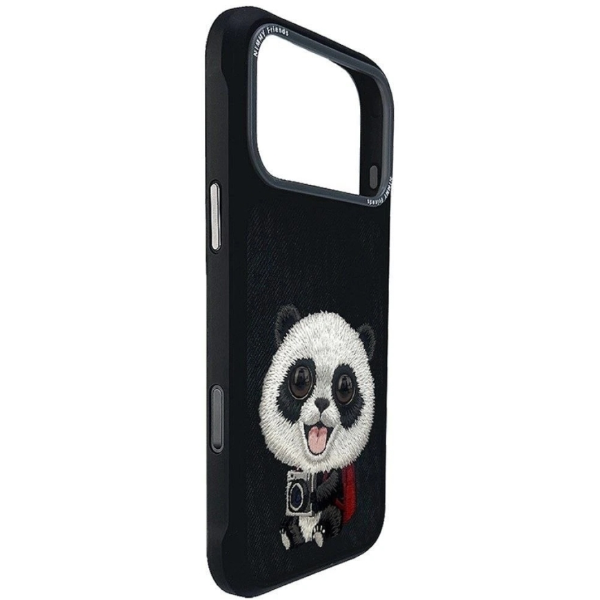 NIMMY dėklas BIG EYED GIANT PANDA, skirtas IPHONE 18 Pro Max/17 Pro Max, juodas – 3