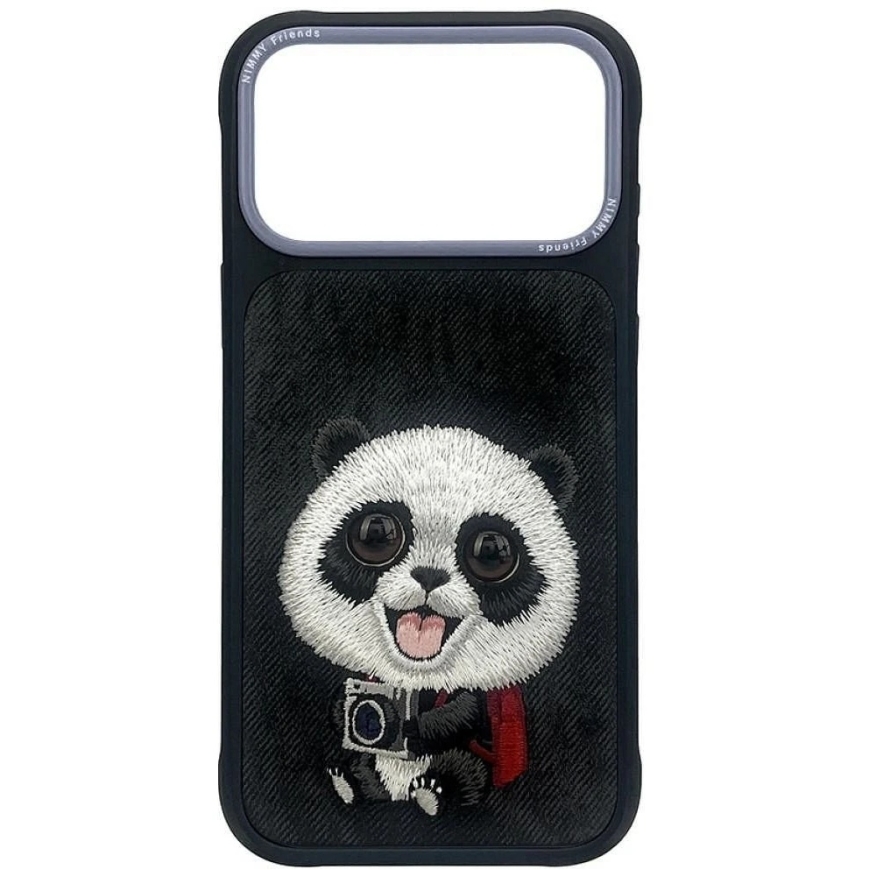 NIMMY dėklas BIG EYED GIANT PANDA, skirtas IPHONE 18 Pro Max/17 Pro Max, juodas – 4
