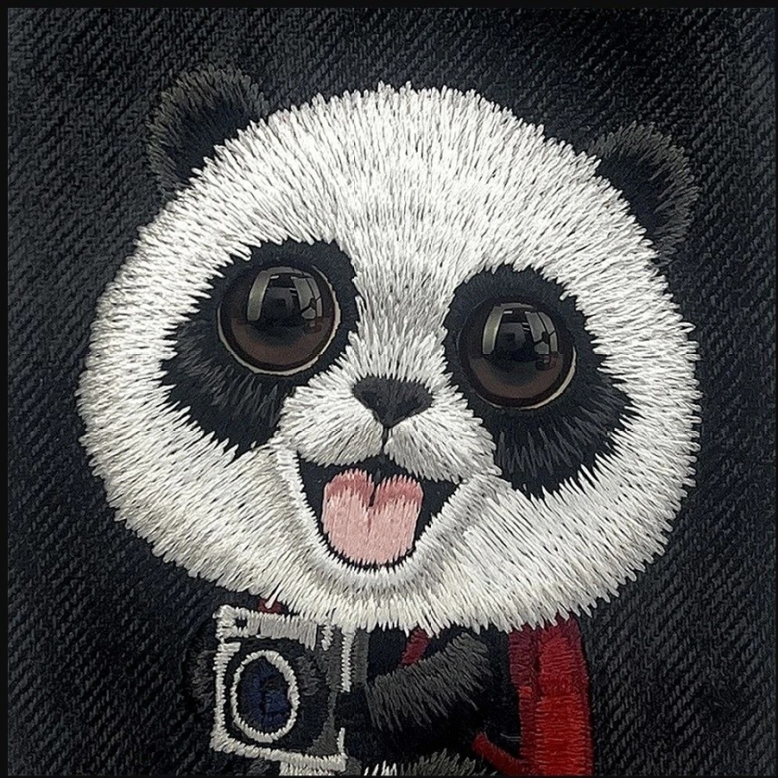 NIMMY dėklas BIG EYED GIANT PANDA, skirtas IPHONE 18 Pro Max/17 Pro Max, juodas – 5
