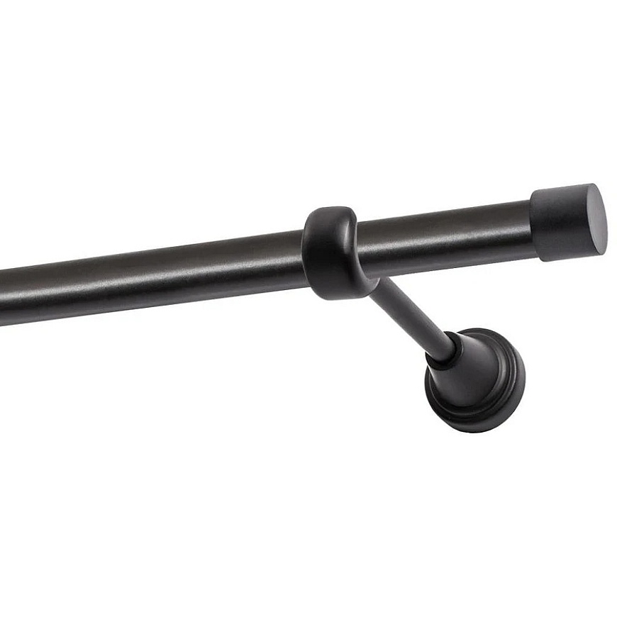 Decastyl Yksi verhokisko FI 19 mm musta 480 cm LUNA KOWALSKI