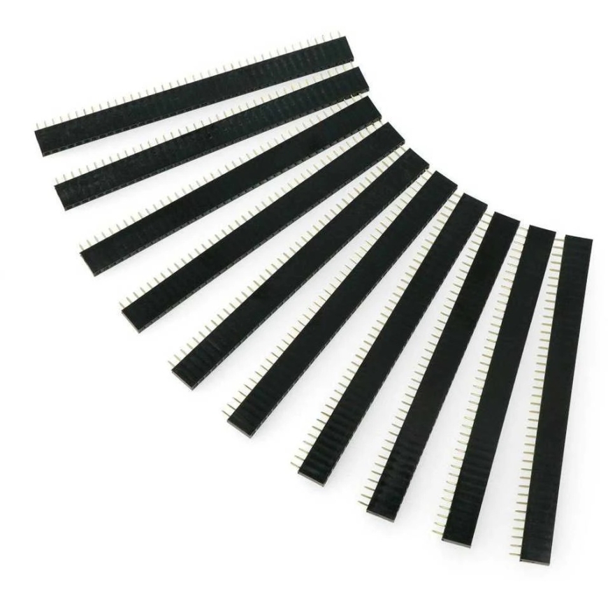 Kuldne pistik 1x40 2.54mm samm - 10 tk - justPi