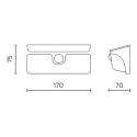 Päikeseenergia fassaadi valgustus SUNLIS 3000K 300lm IP65 must LITE 227323 (5905378227323) Päikeseenergia fassaadi valgustus SUNLIS 3000K 300lm IP65 must LITE 227323 (5905378227323)