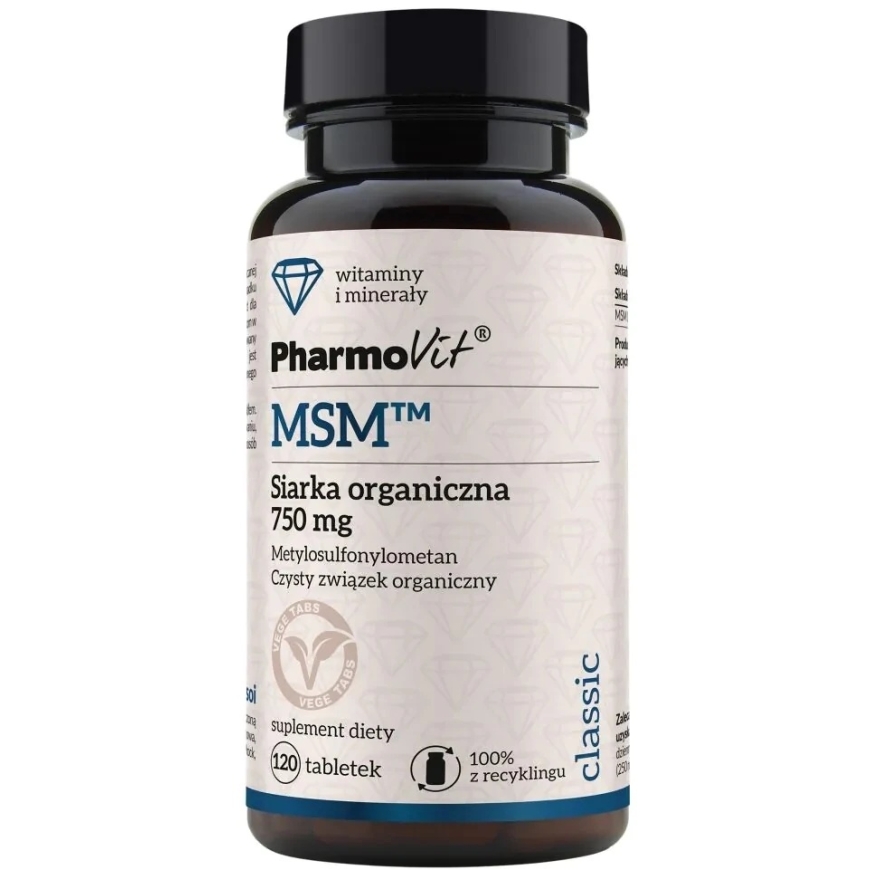 Pharmovit MSM™ Organic Sulfur 750 mg Dietary Supplement 120 Tablets