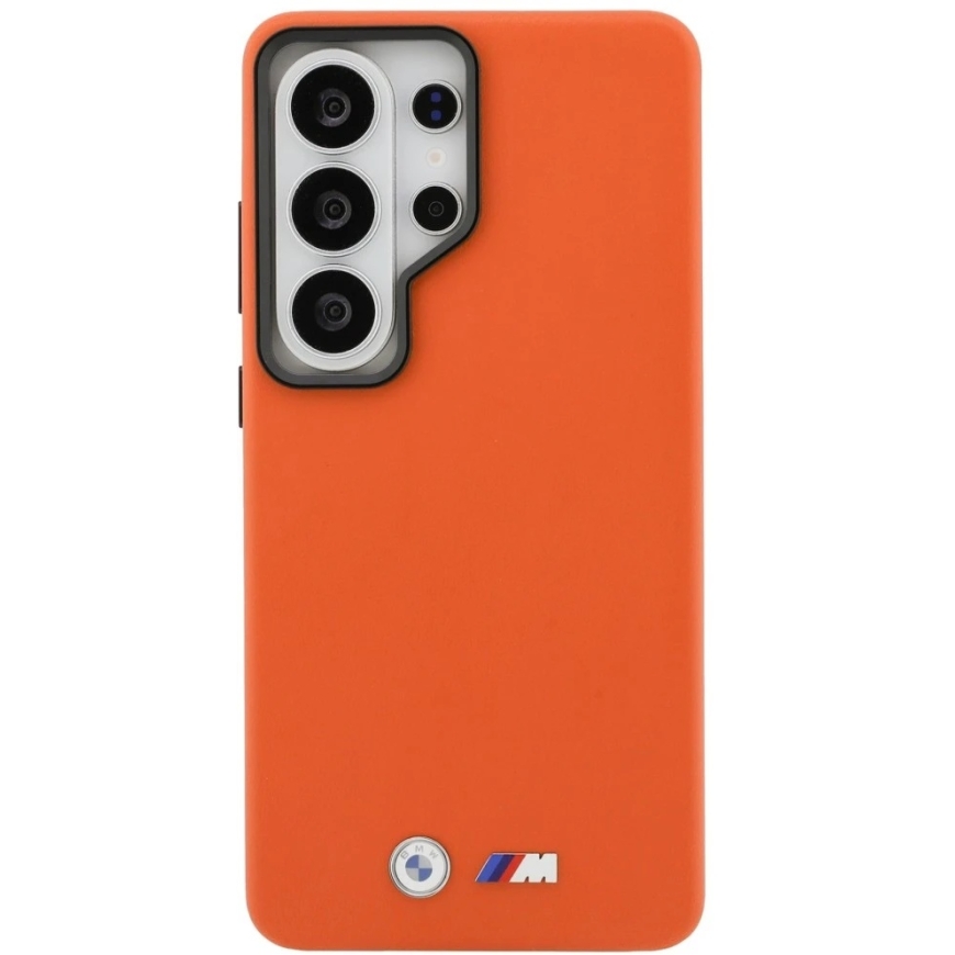 Чехол BMW M с металлическим логотипом MagSafe для Samsung Galaxy S26 Ultra, оранжевый – 4